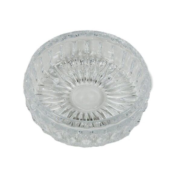 Libbey Brilliant Period Cut Crystal Bowl 8" Buzzsaw Centerpiece Candy Trinket - Picture 2 of 3